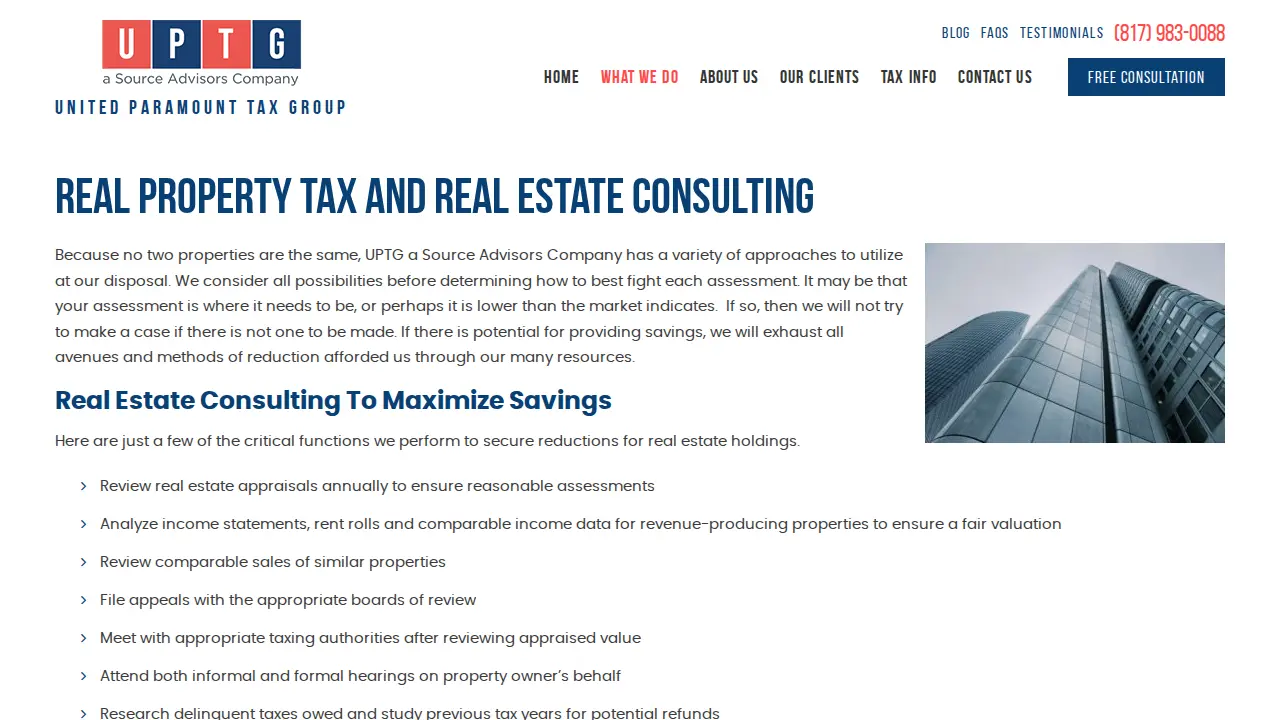 United Paramount Tax Group page
