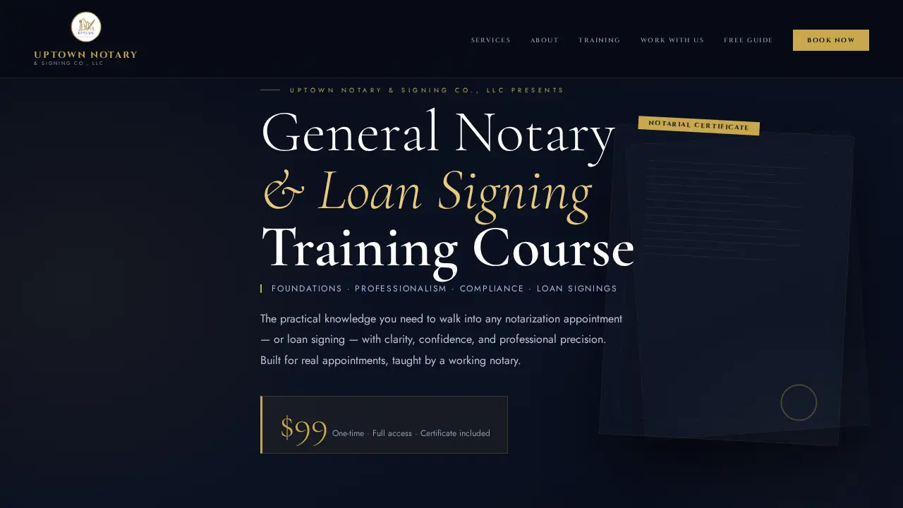Uptown Notary & Signing Co., LLC page
