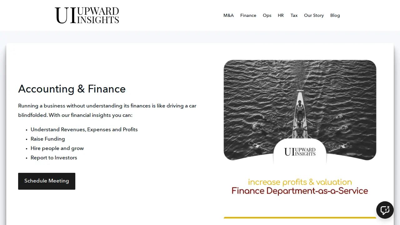 Upward Insights page