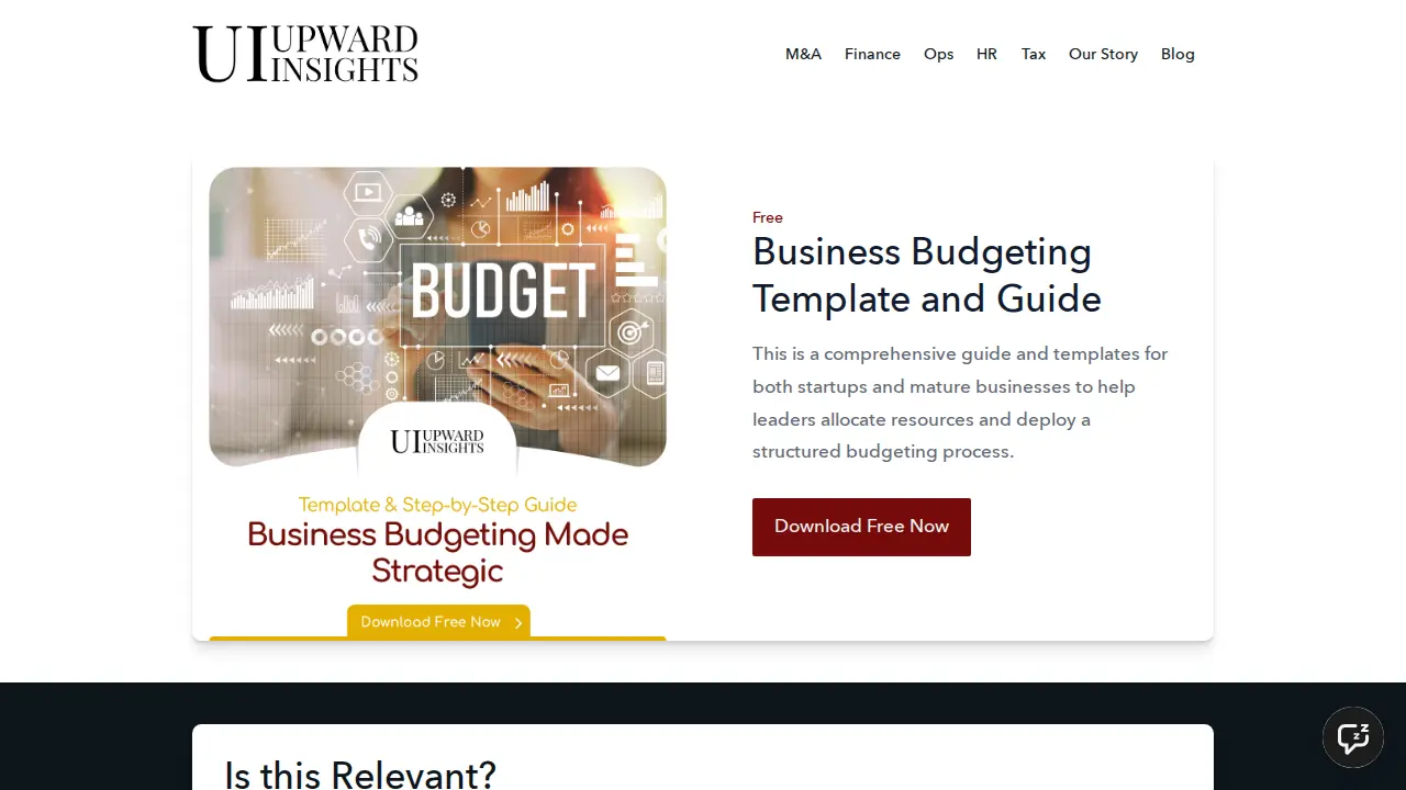 Upward Insights page