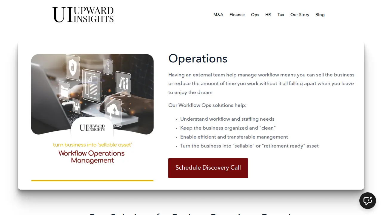 Upward Insights page