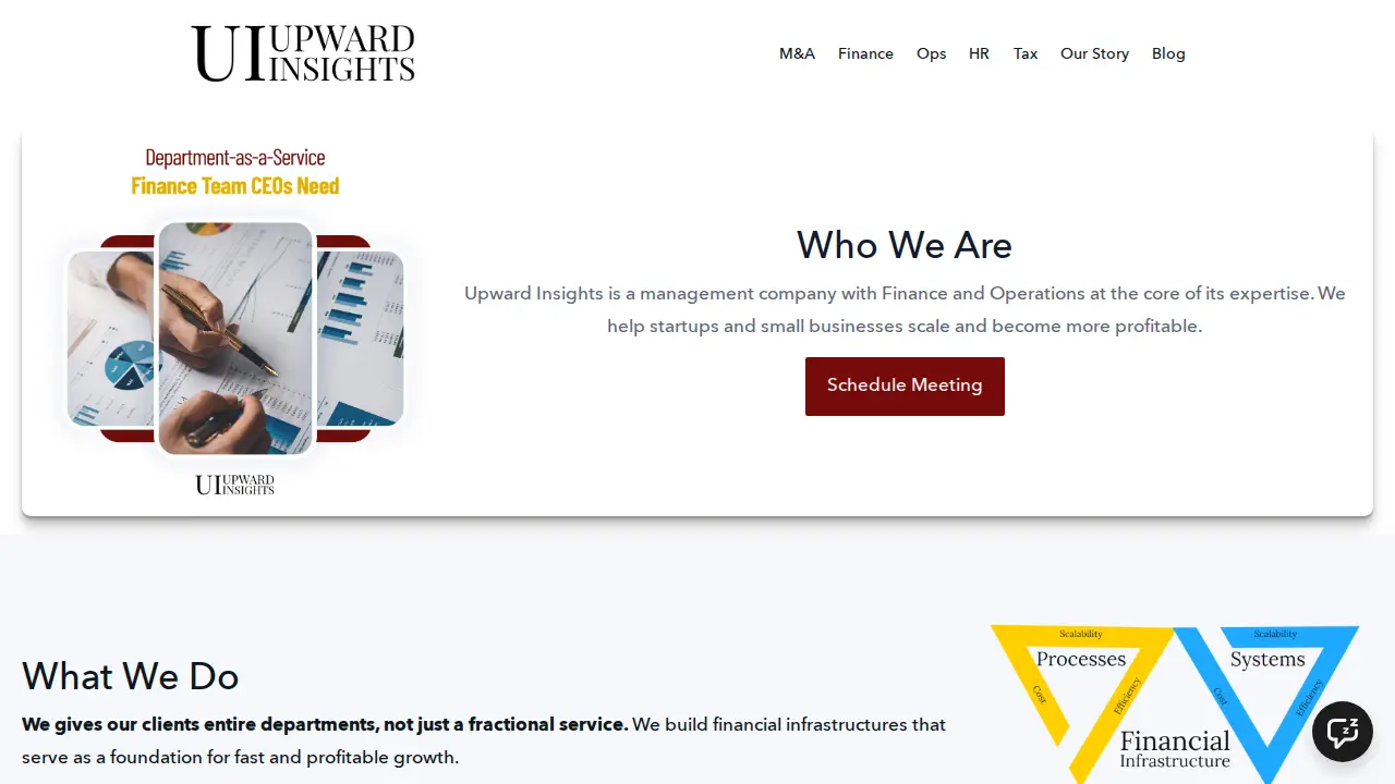 Upward Insights page
