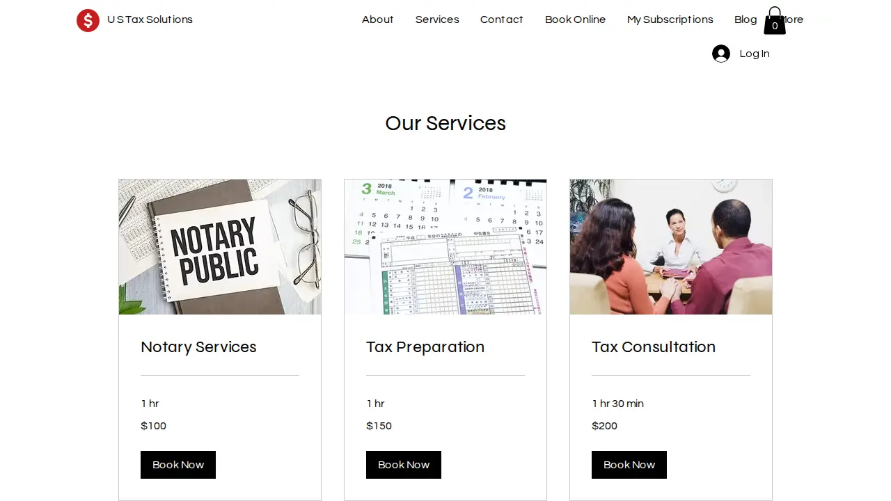 U S Tax Solutions page