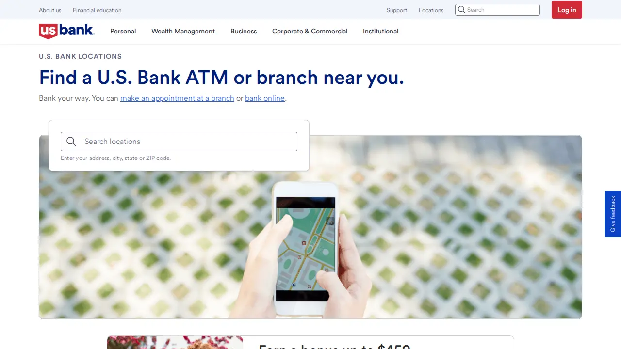 U.S. Bank Branch page