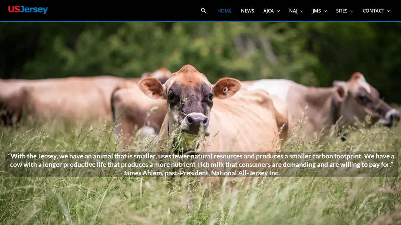 American Jersey Cattle Association website