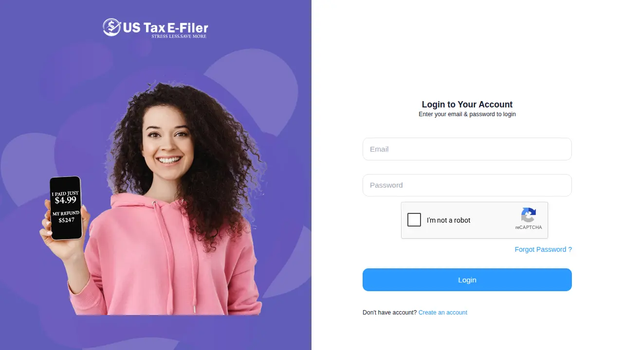 ustaxefiler page