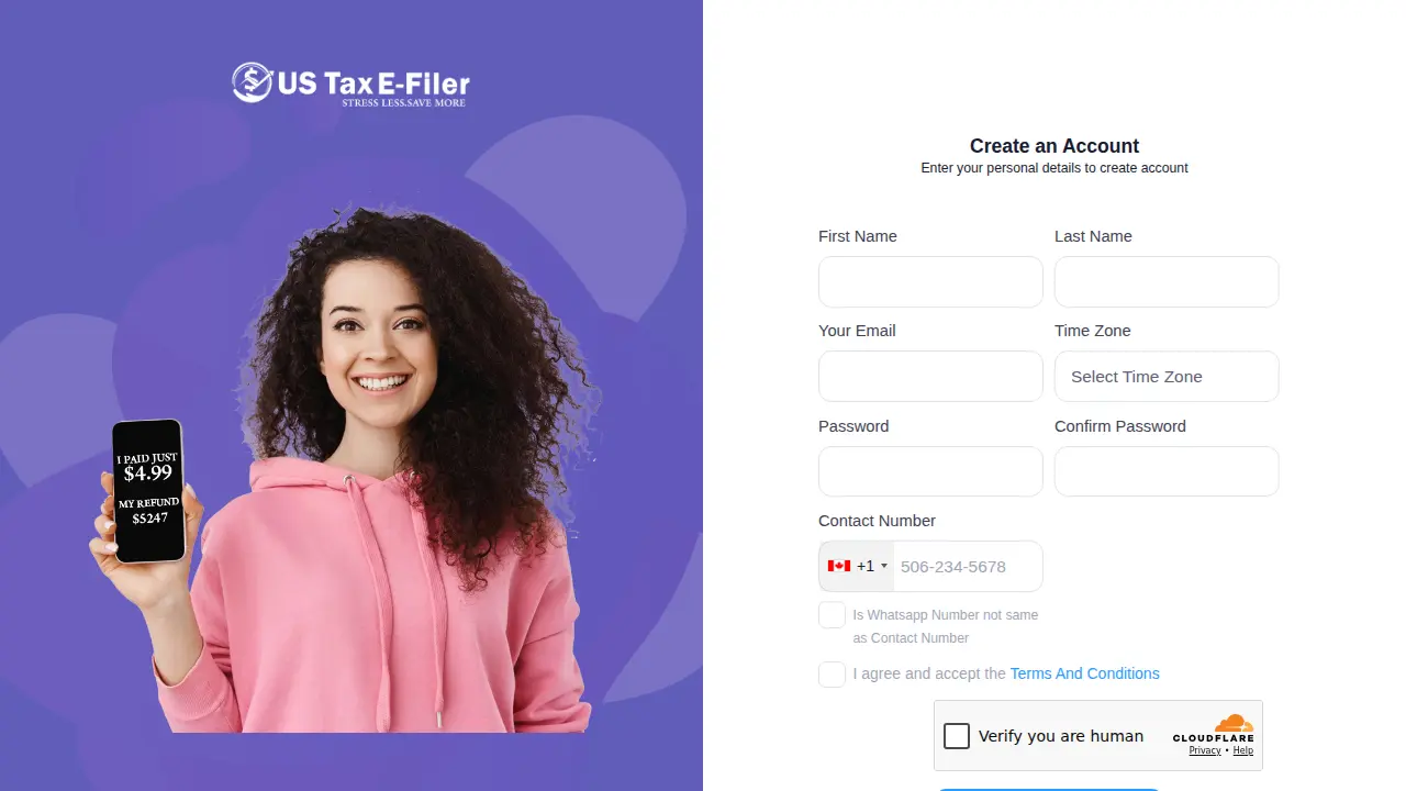 ustaxefiler page