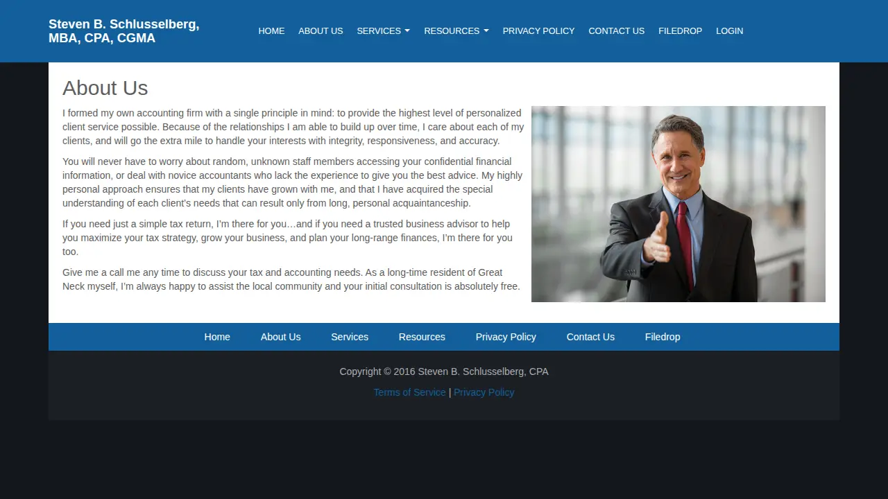 Steven Schlusselberg MBA CPA CGMA page