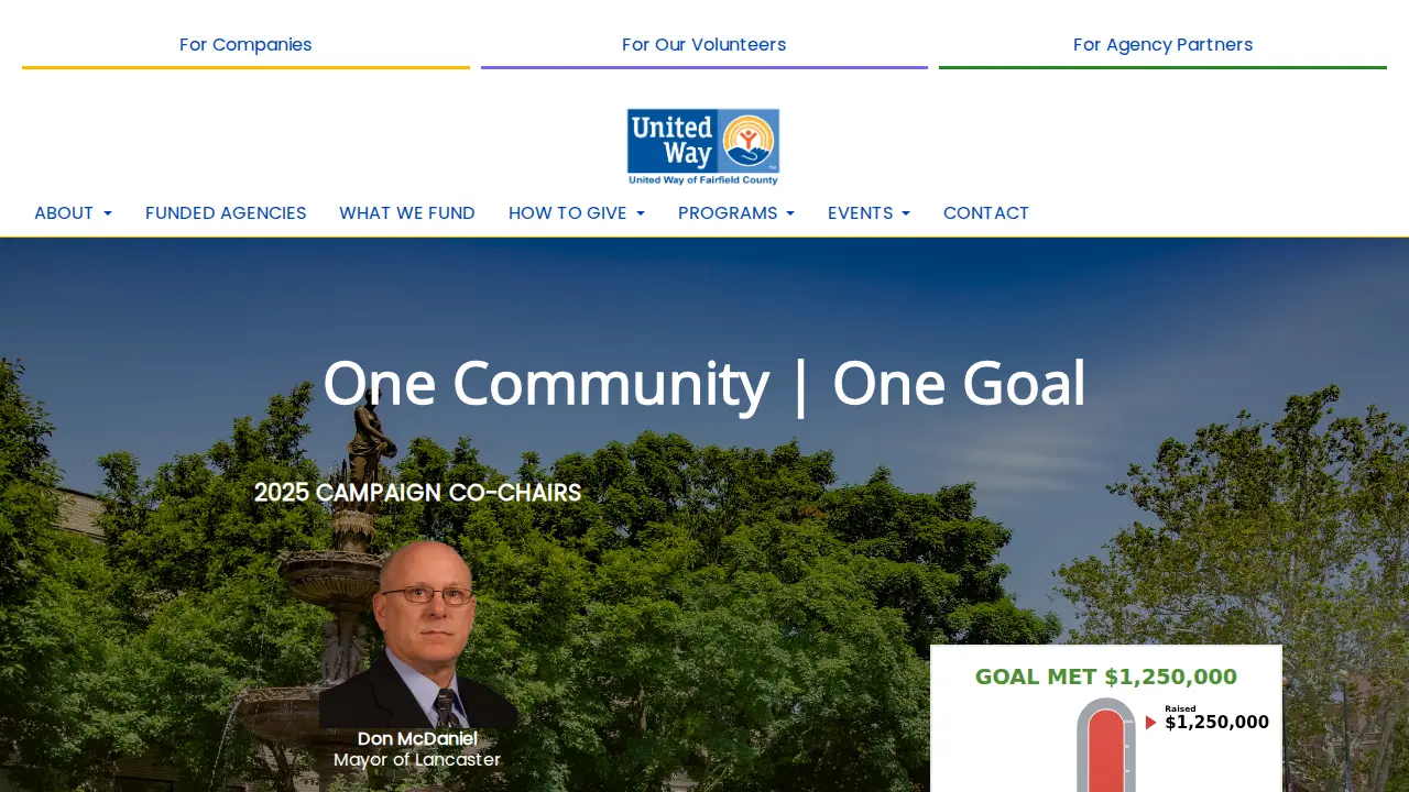 United Way of Fairfield County website