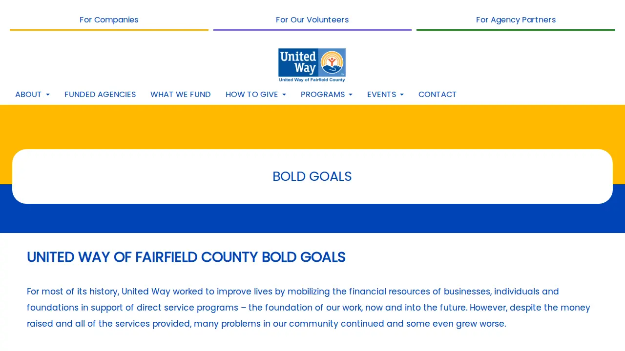 United Way of Fairfield County page
