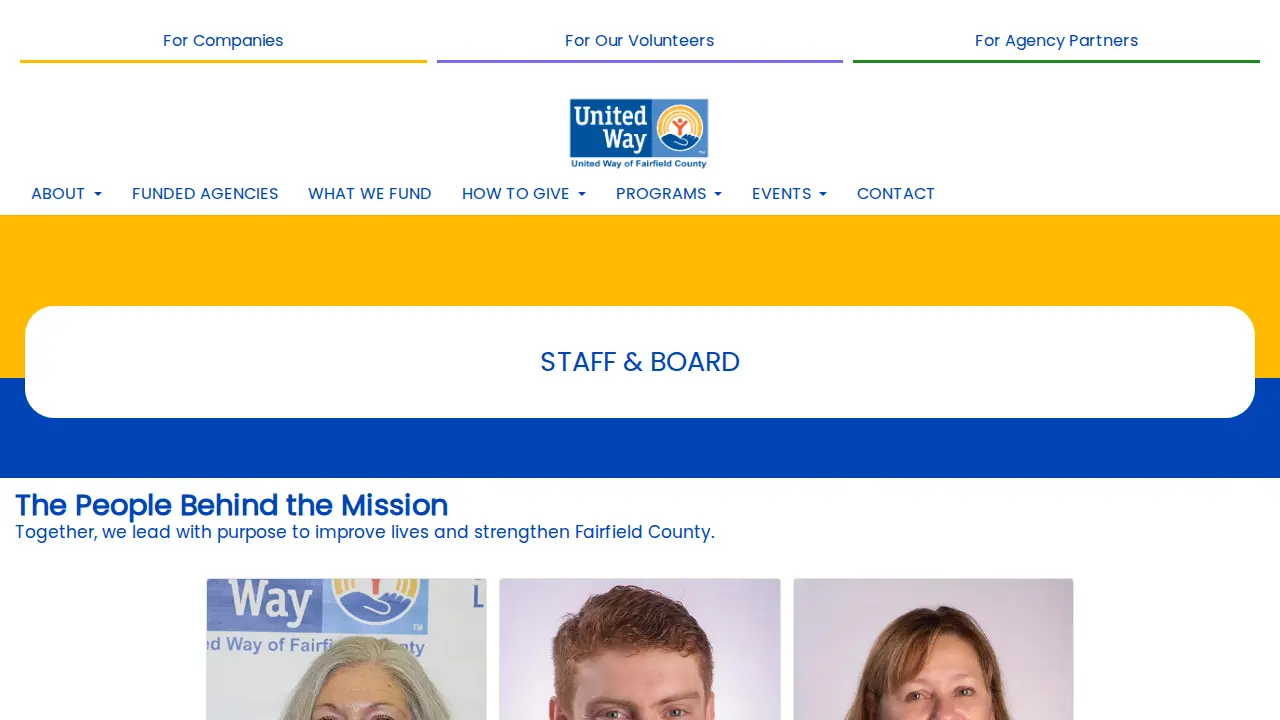 United Way of Fairfield County page