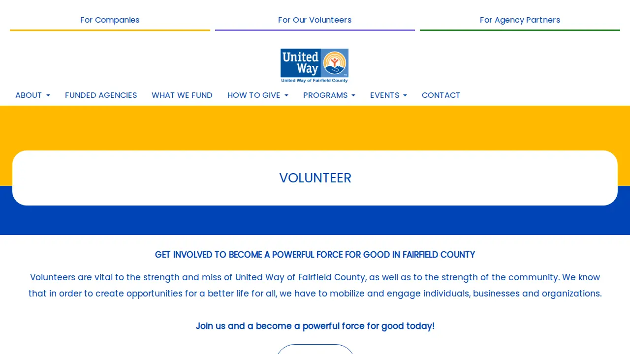 United Way of Fairfield County page