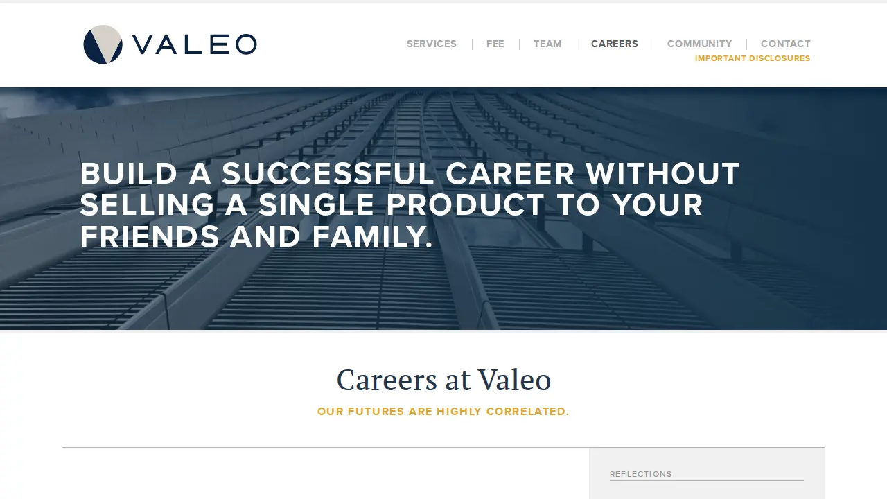 Valeo Financial Advisors page