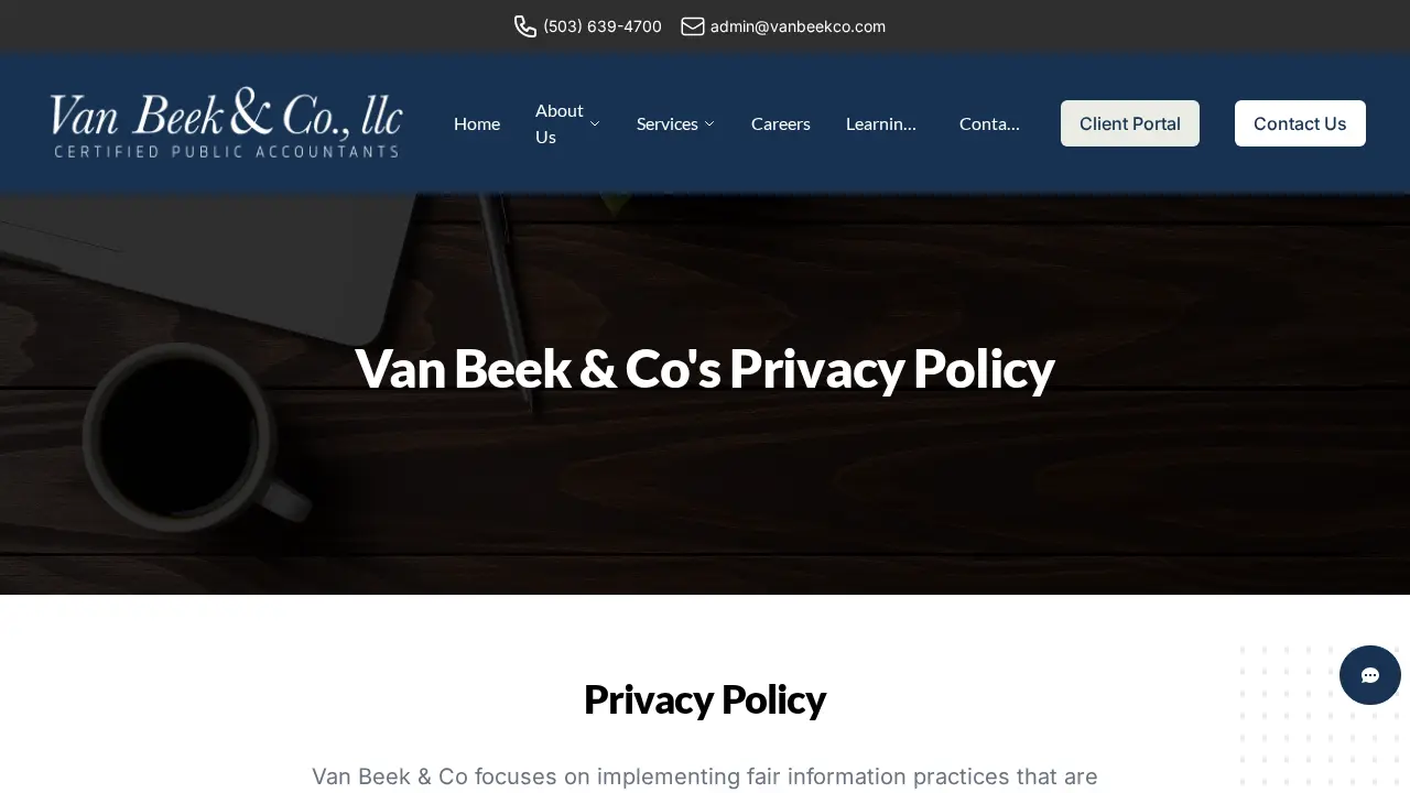 Van Beek & Co., LLC page