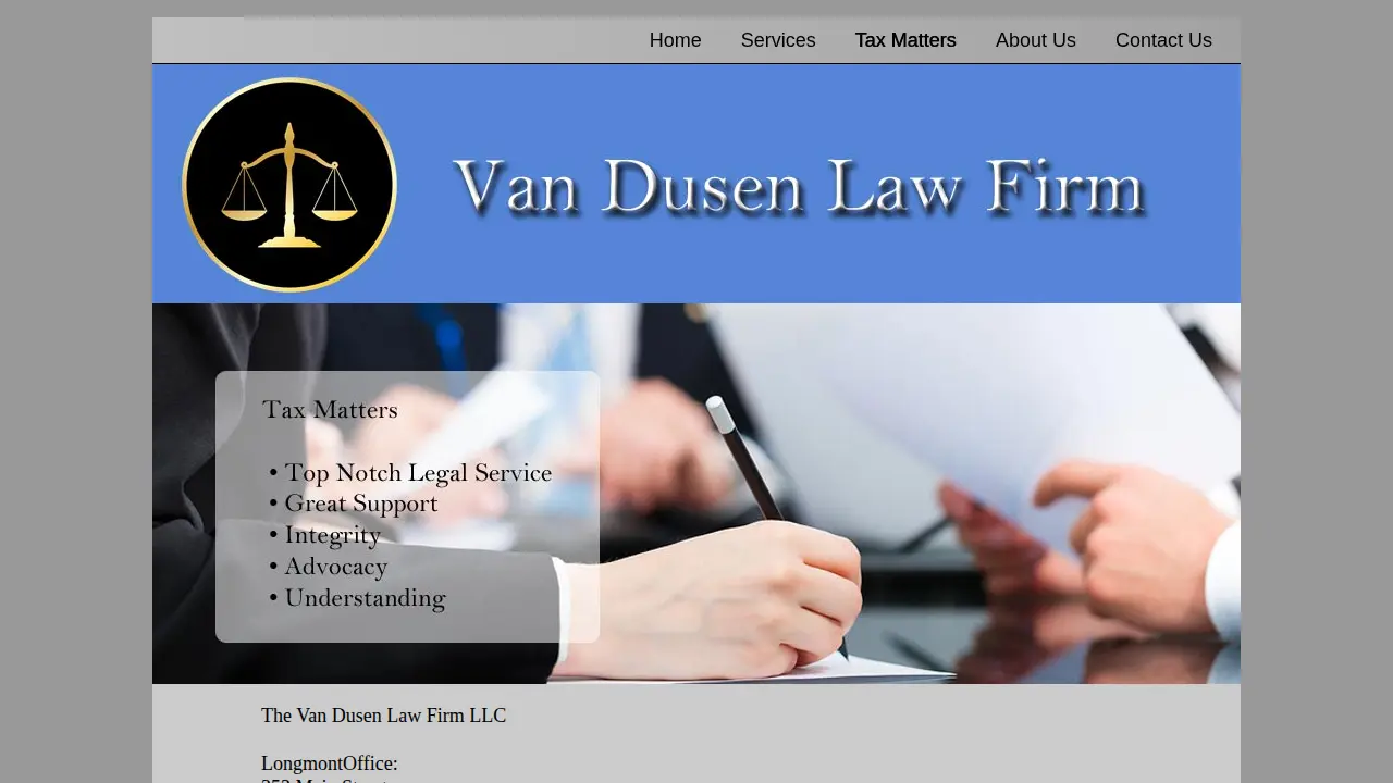 The Van Dusen Law Firm LLC page