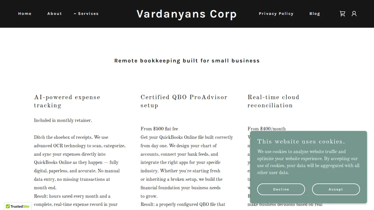 Vardanyans Corp page