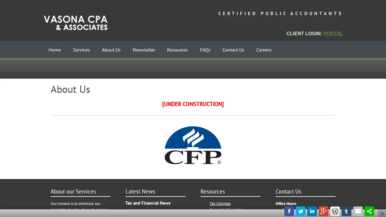 Vasona Financial & Tax Services page