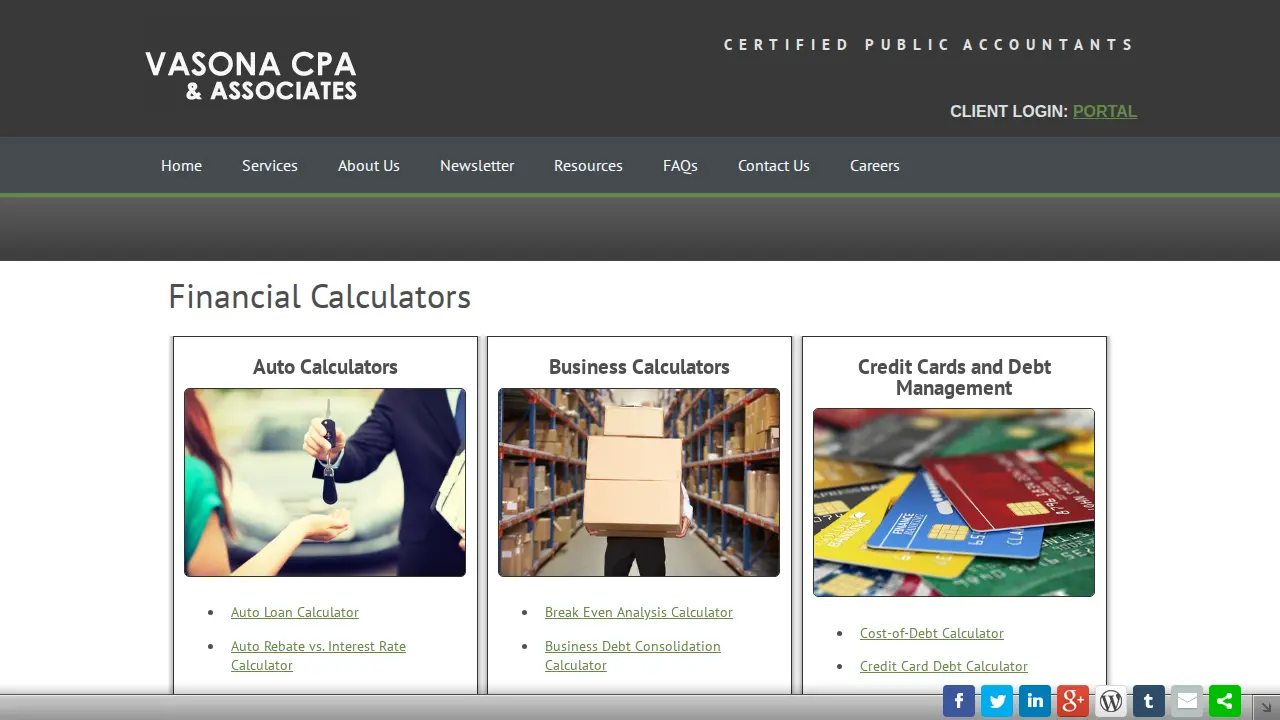 Vasona Financial & Tax Services page