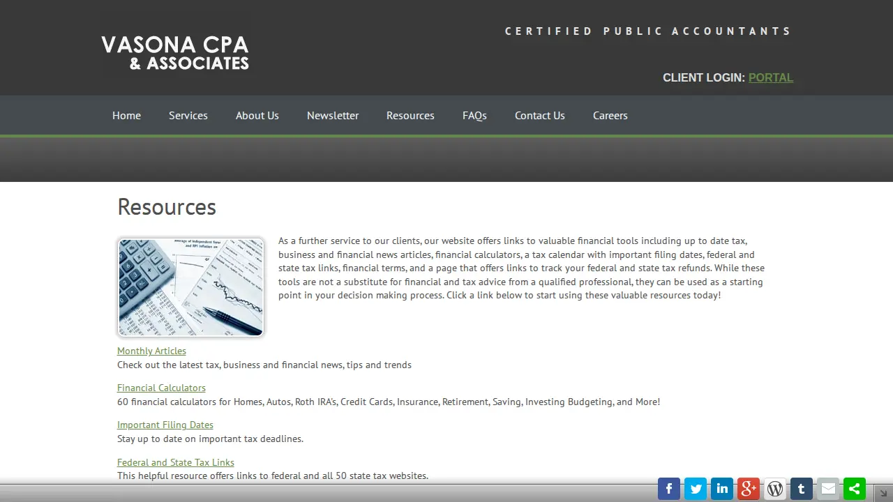 Vasona Financial & Tax Services page
