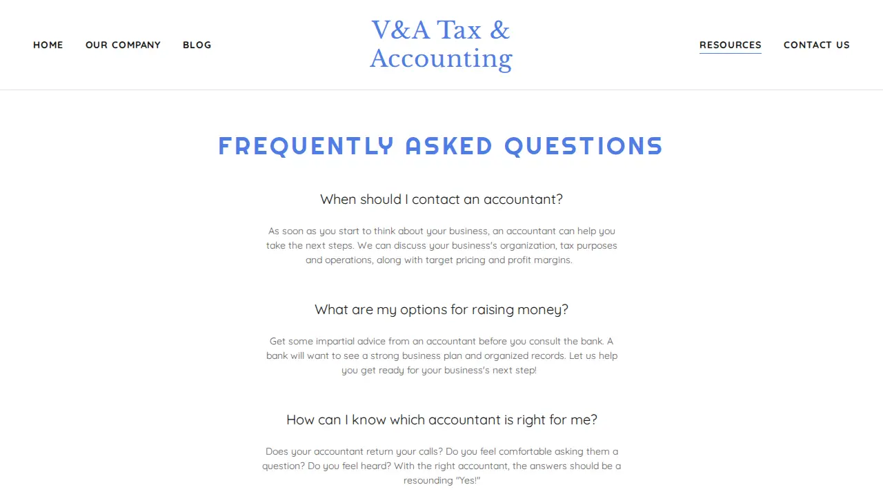 V&A TaXperts page