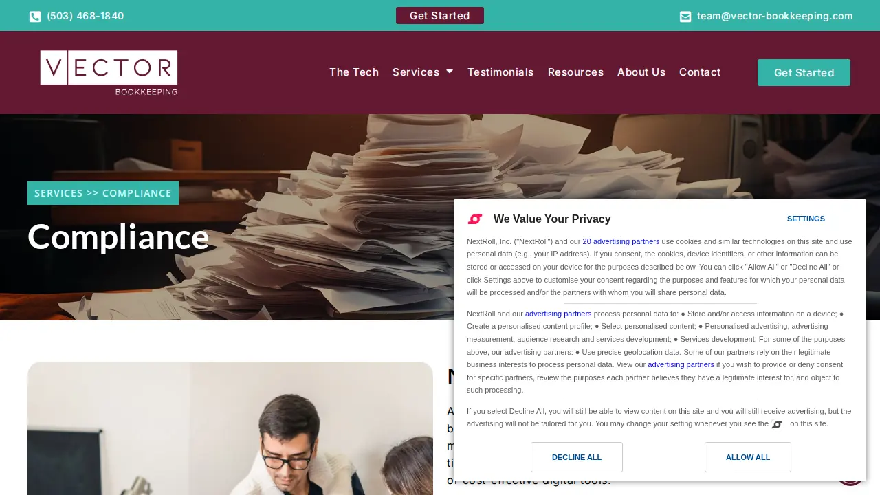 Vector Bookkeeping LLC page