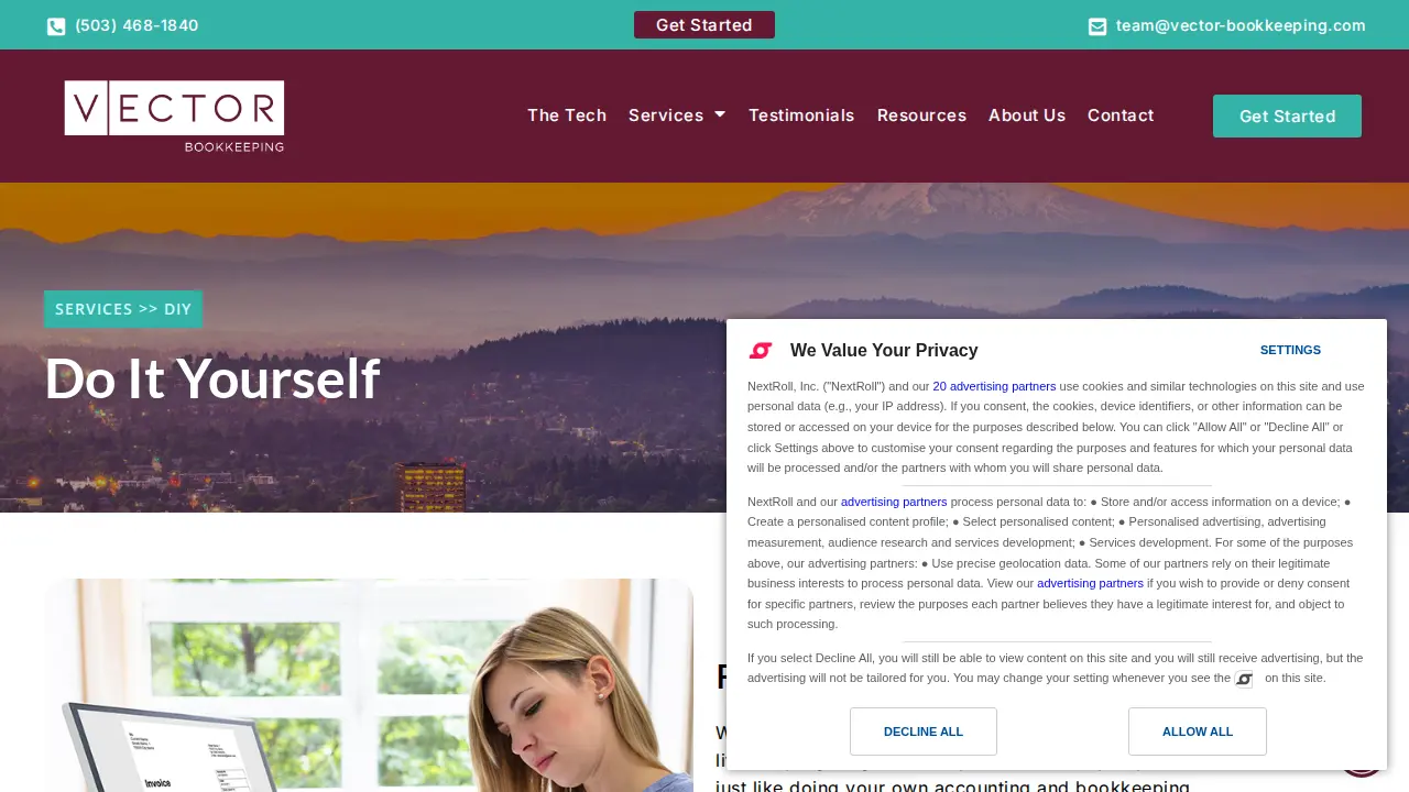 Vector Bookkeeping LLC page