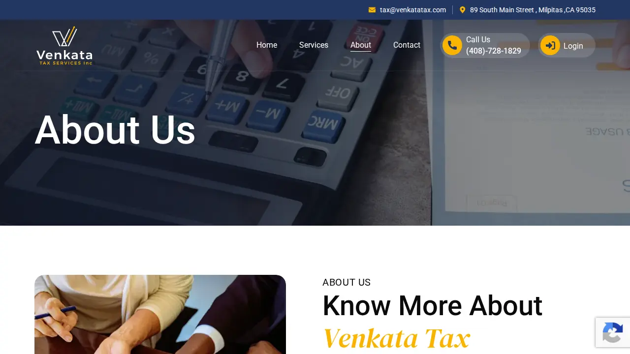 Venkata Tax Services Inc. page