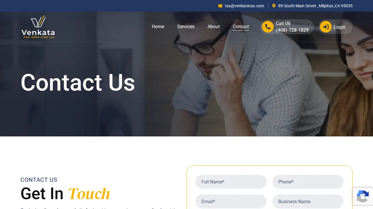 Venkata Tax Services Inc. page