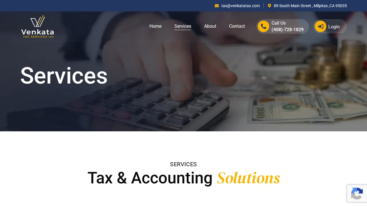 Venkata Tax Services Inc. page