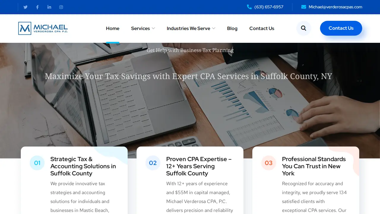 Michael Verderosa CPA P.C - Tax Preparation, Bookkeeping & Accounting Services