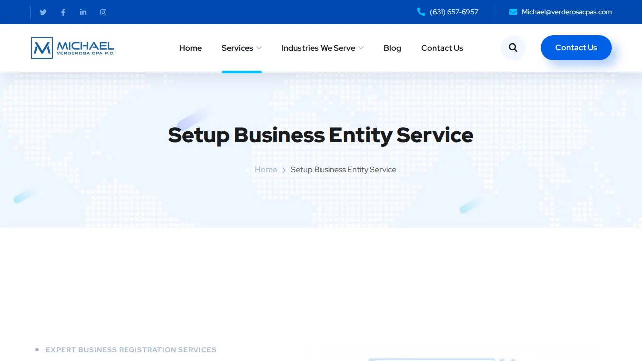 Michael Verderosa CPA P.C - Tax Preparation, Bookkeeping & Accounting Services page