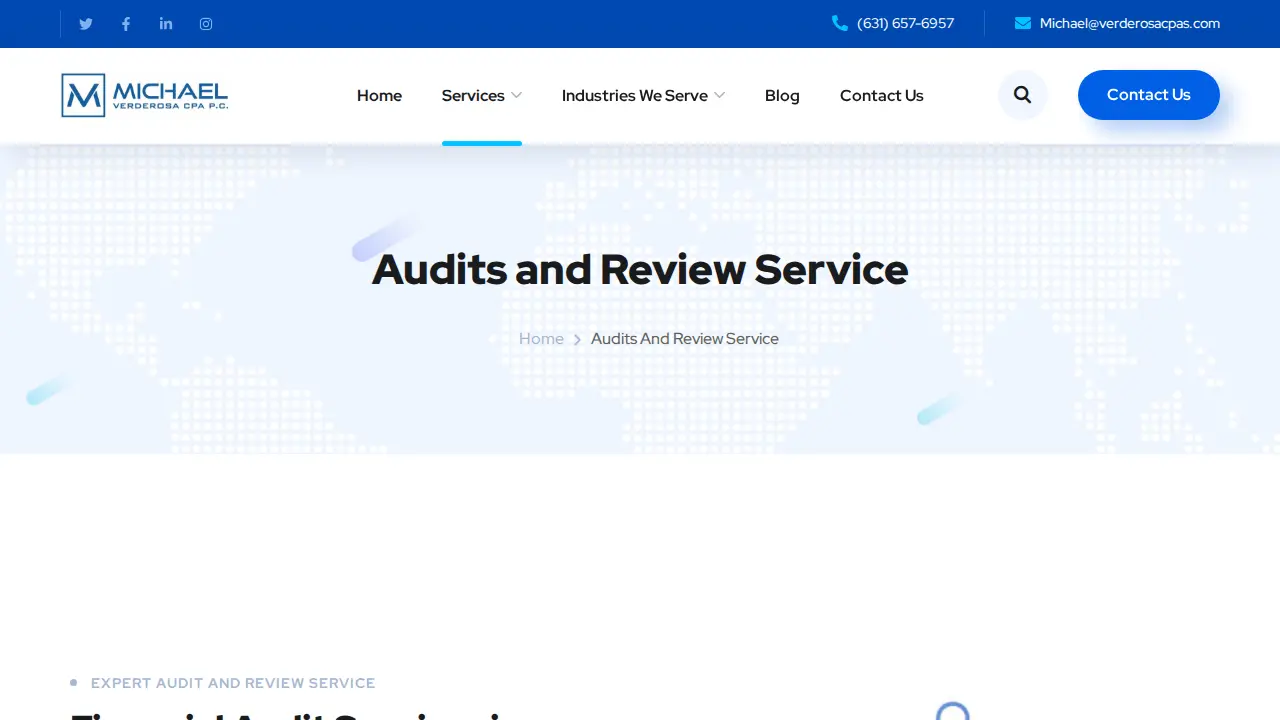 Michael Verderosa CPA P.C - Tax Preparation, Bookkeeping & Accounting Services page
