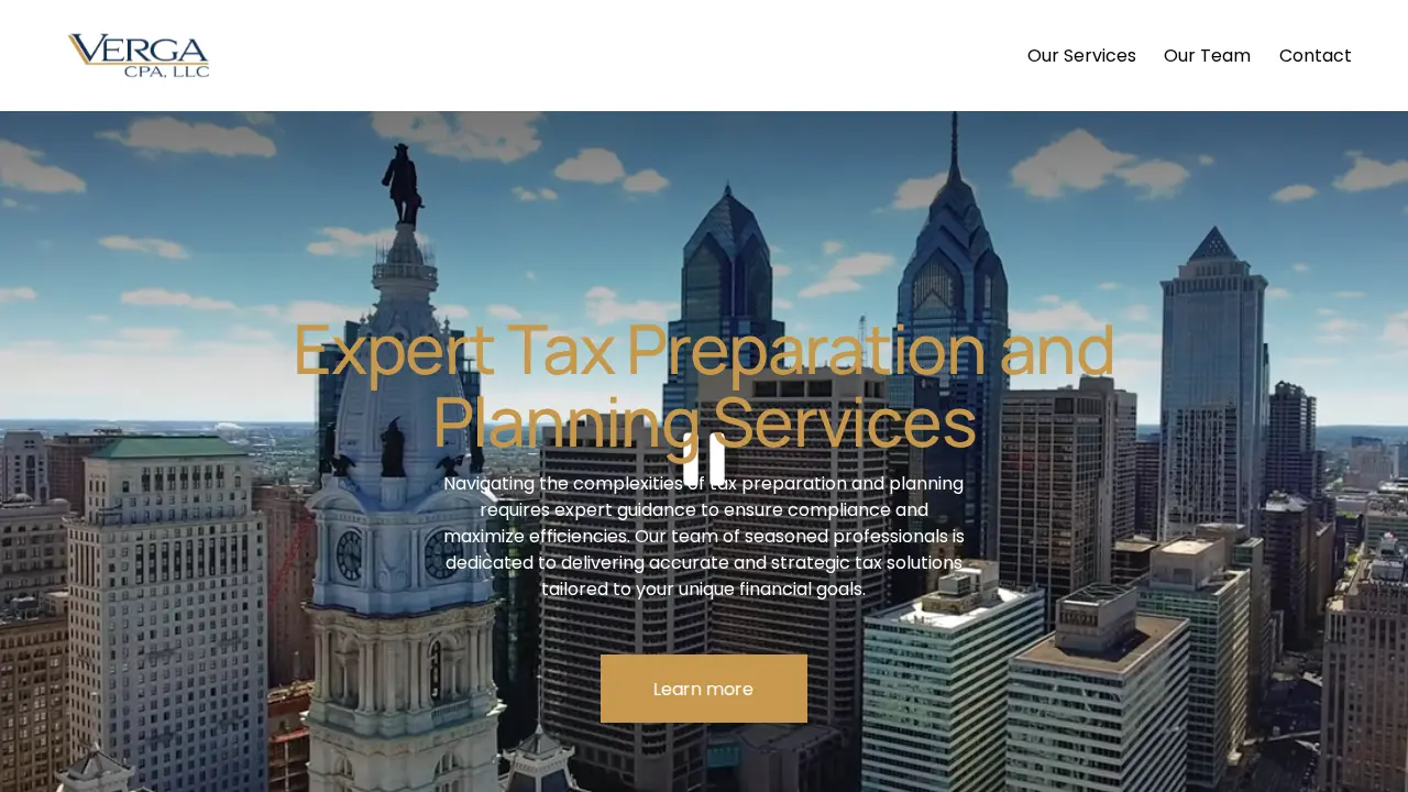 Verga CPA, LLC website
