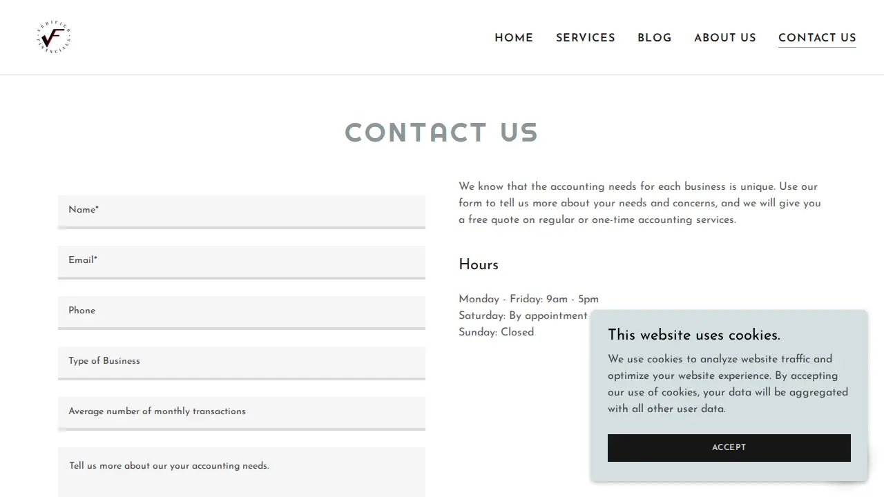Verified Financials, LLC page