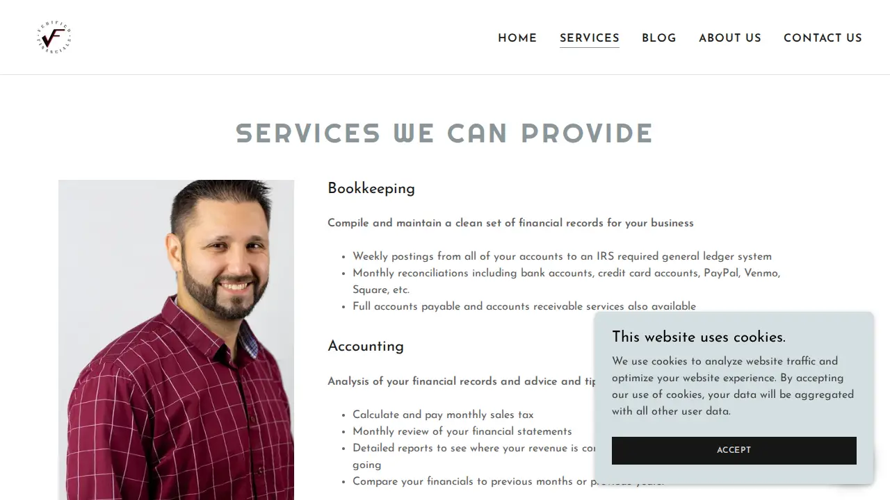 Verified Financials, LLC page