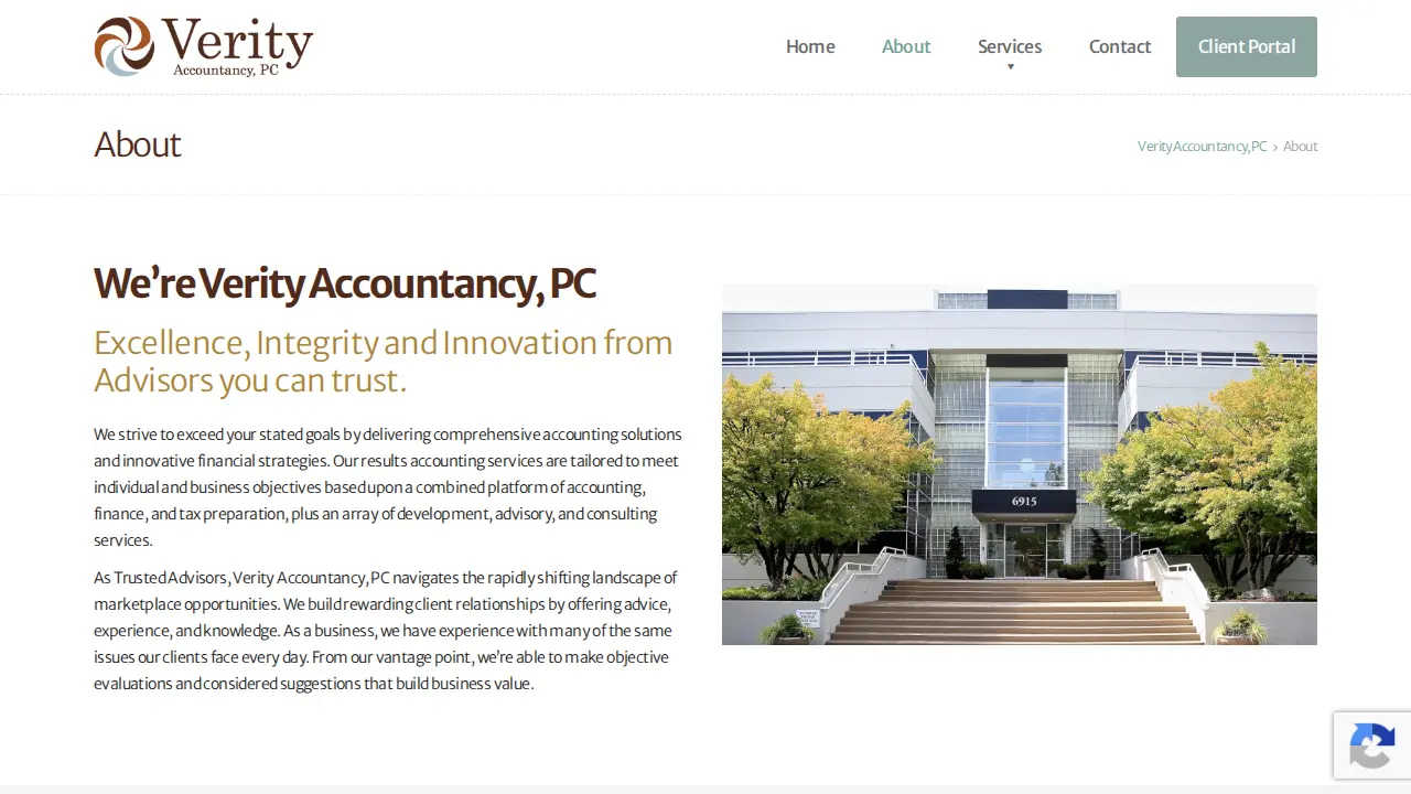 Verity Accountancy, PC page