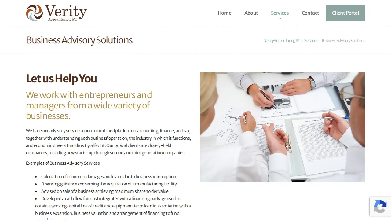 Verity Accountancy, PC page
