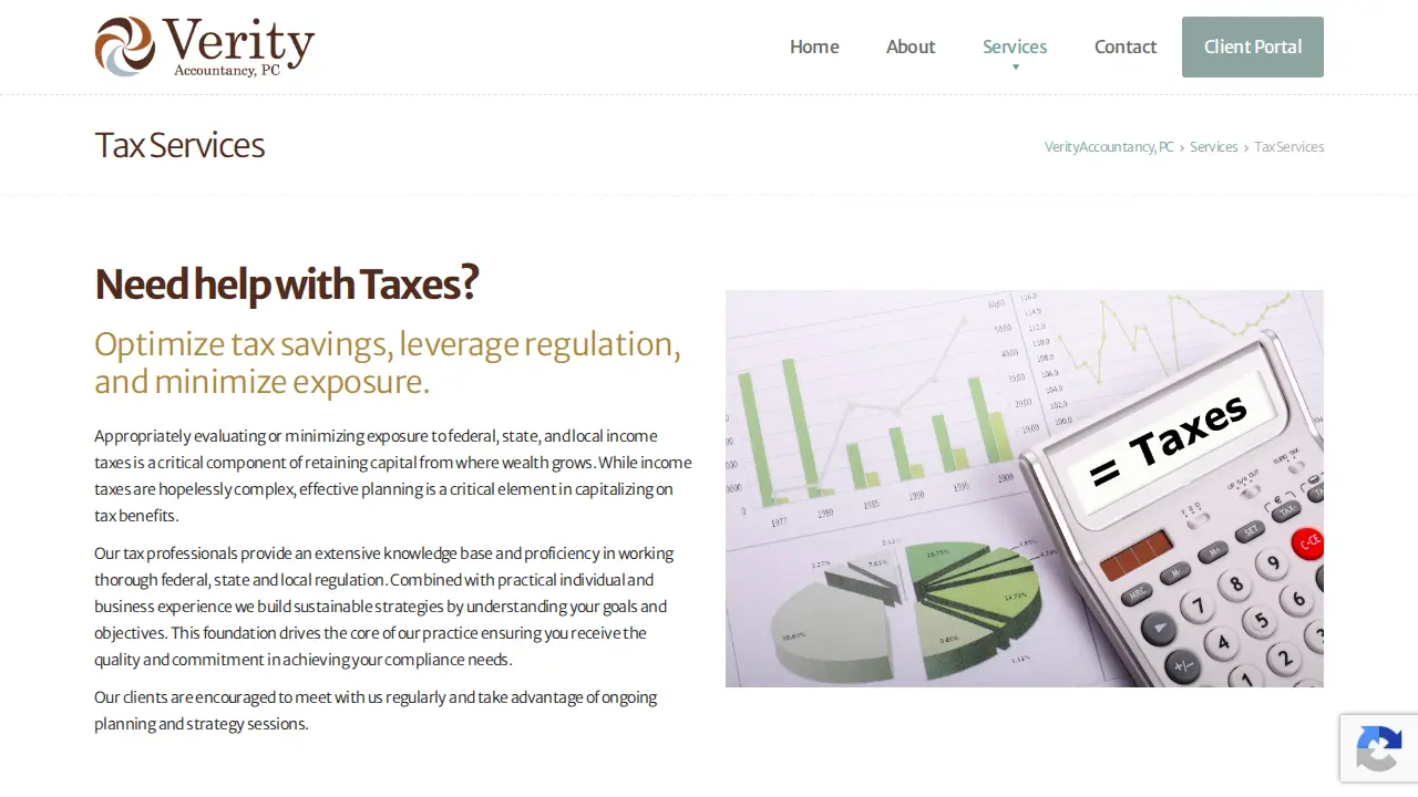 Verity Accountancy, PC page