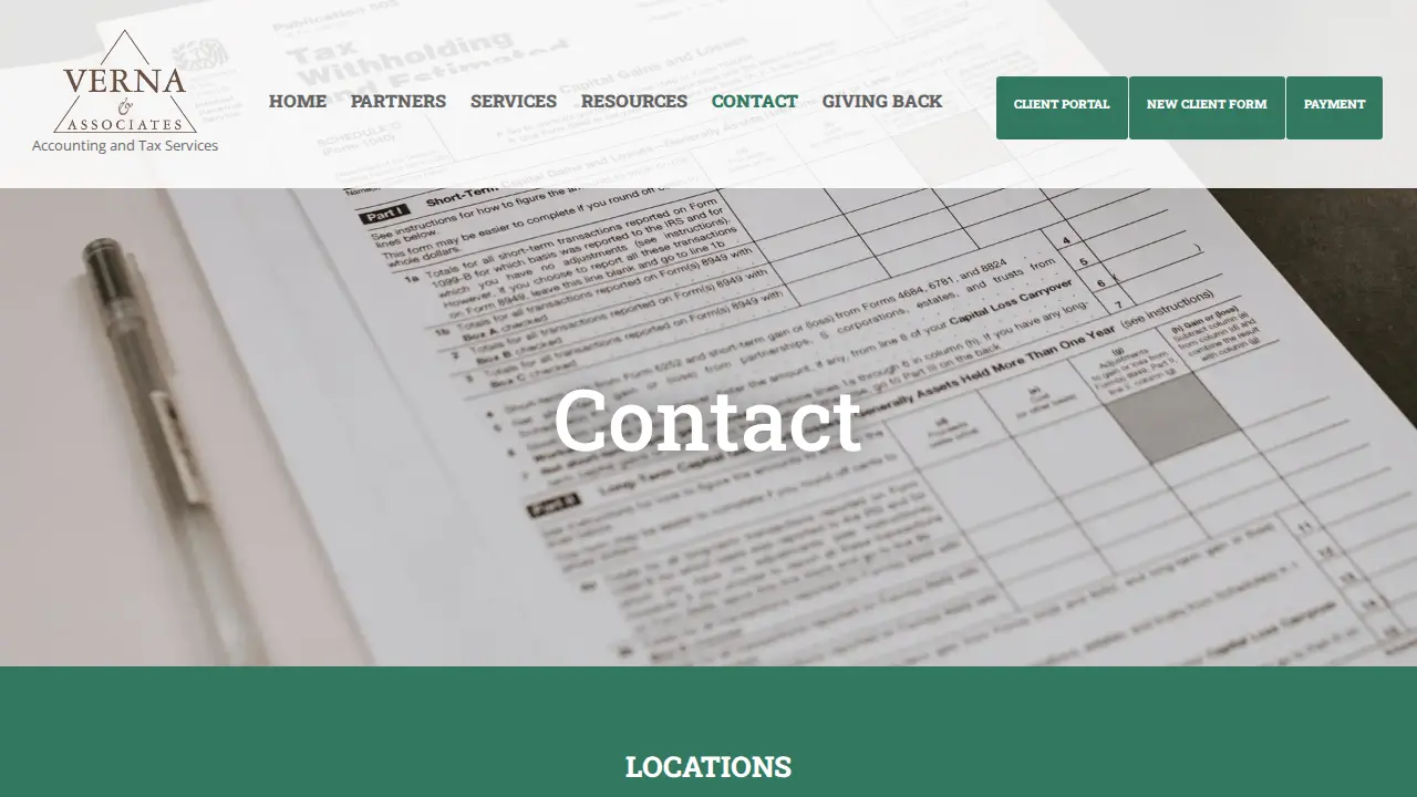Verna & Associates page