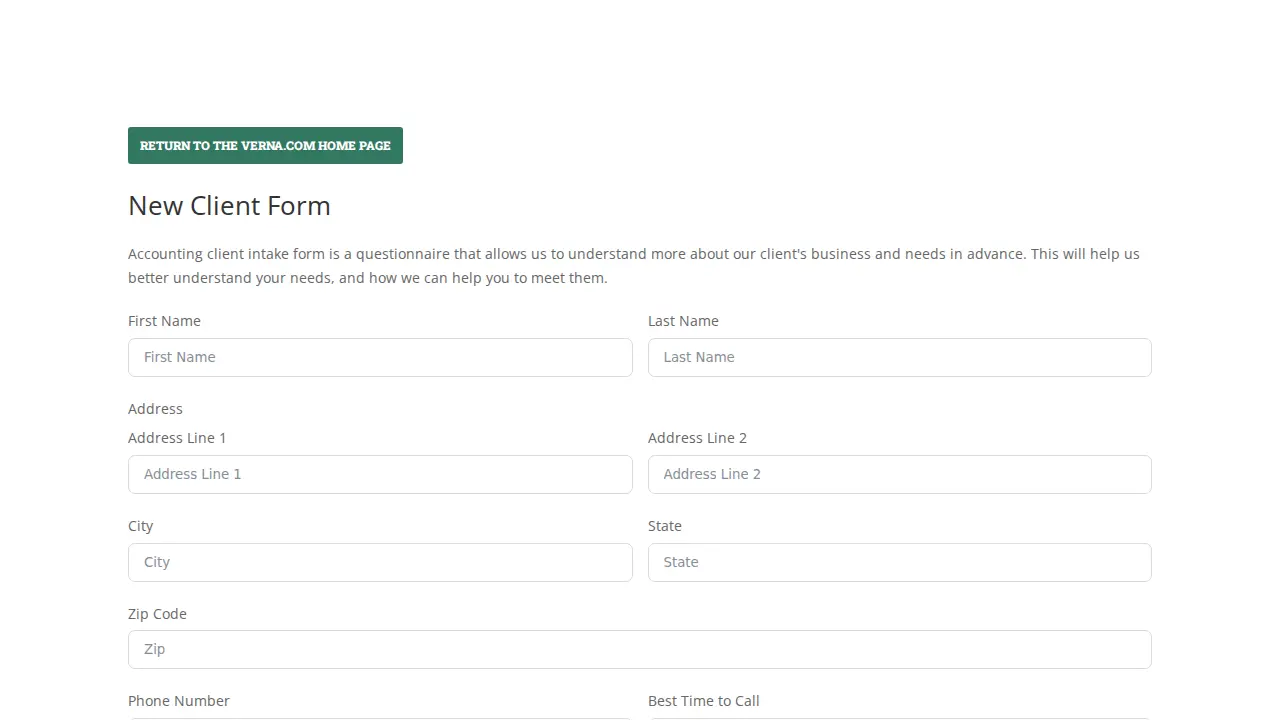 Verna & Associates page