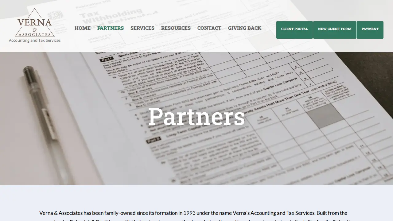 Verna & Associates page