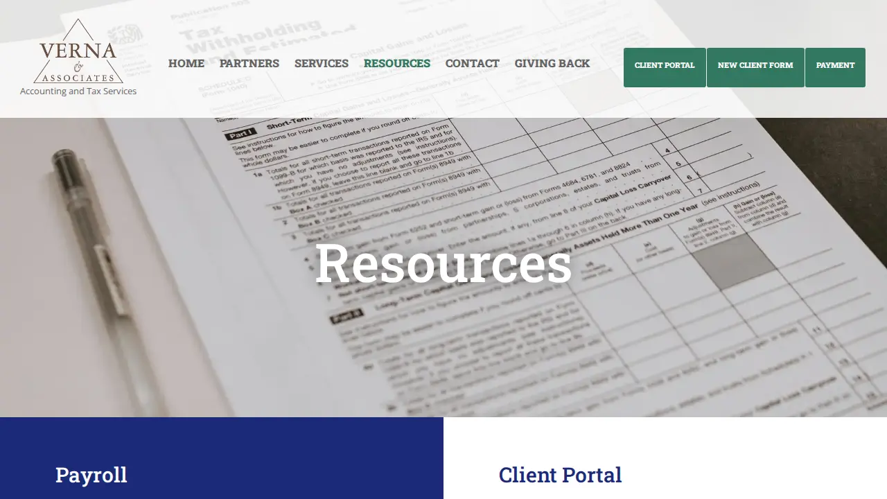 Verna & Associates page