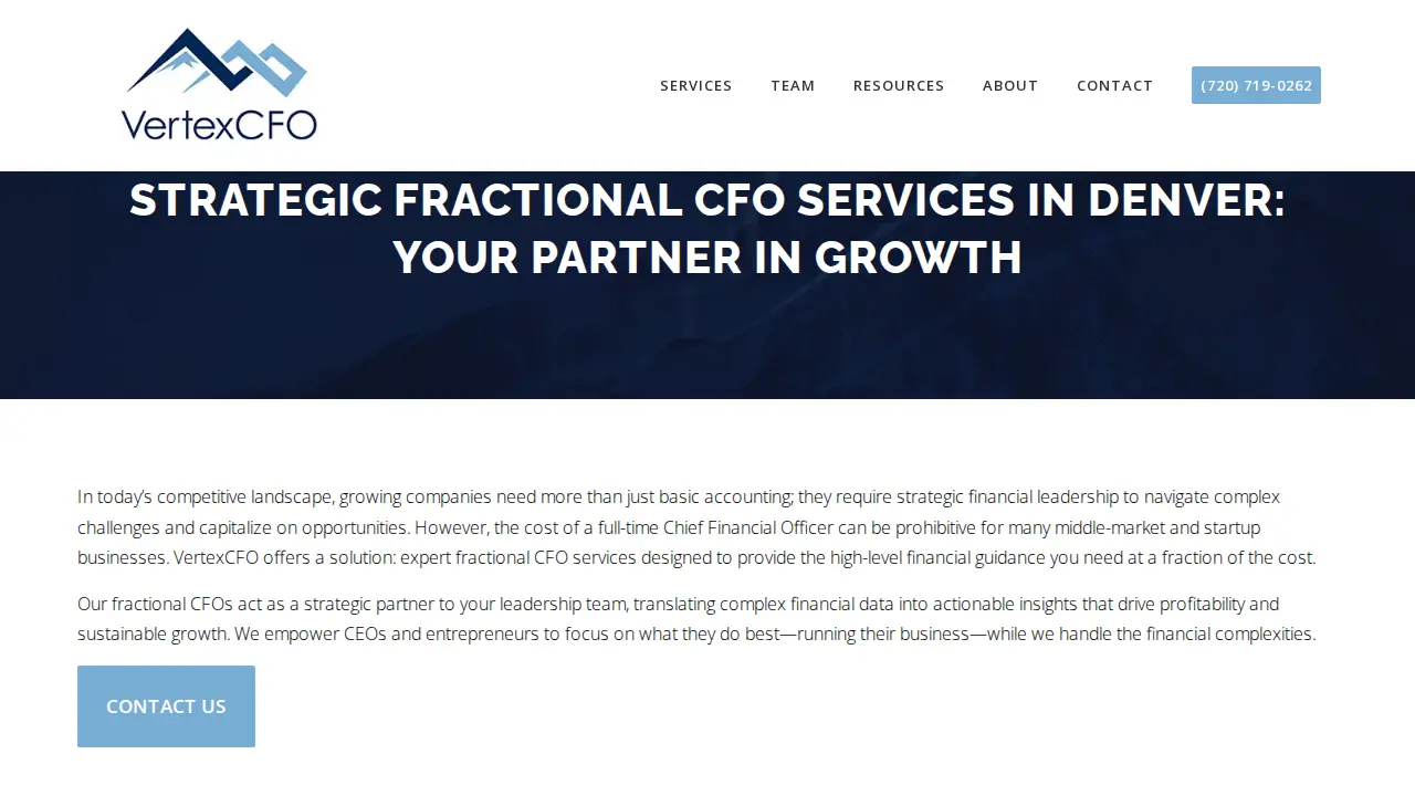 VertexCFO page