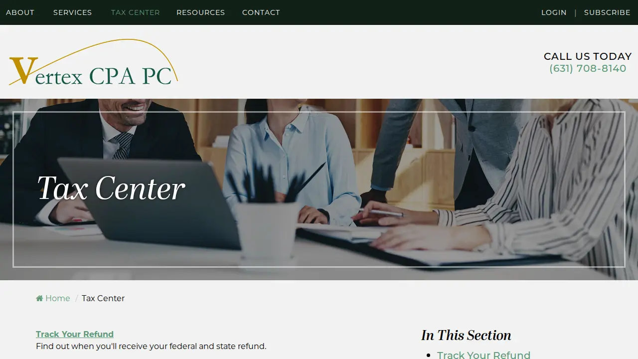 Vertex CPA P.C. page
