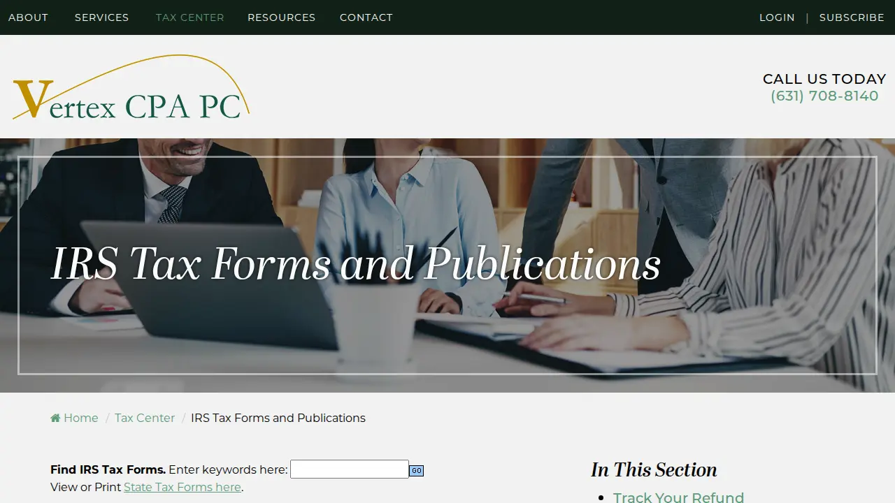 Vertex CPA P.C. page