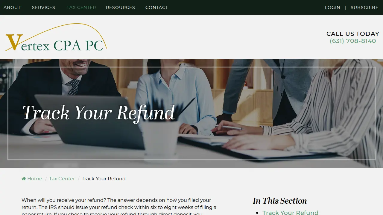 Vertex CPA P.C. page
