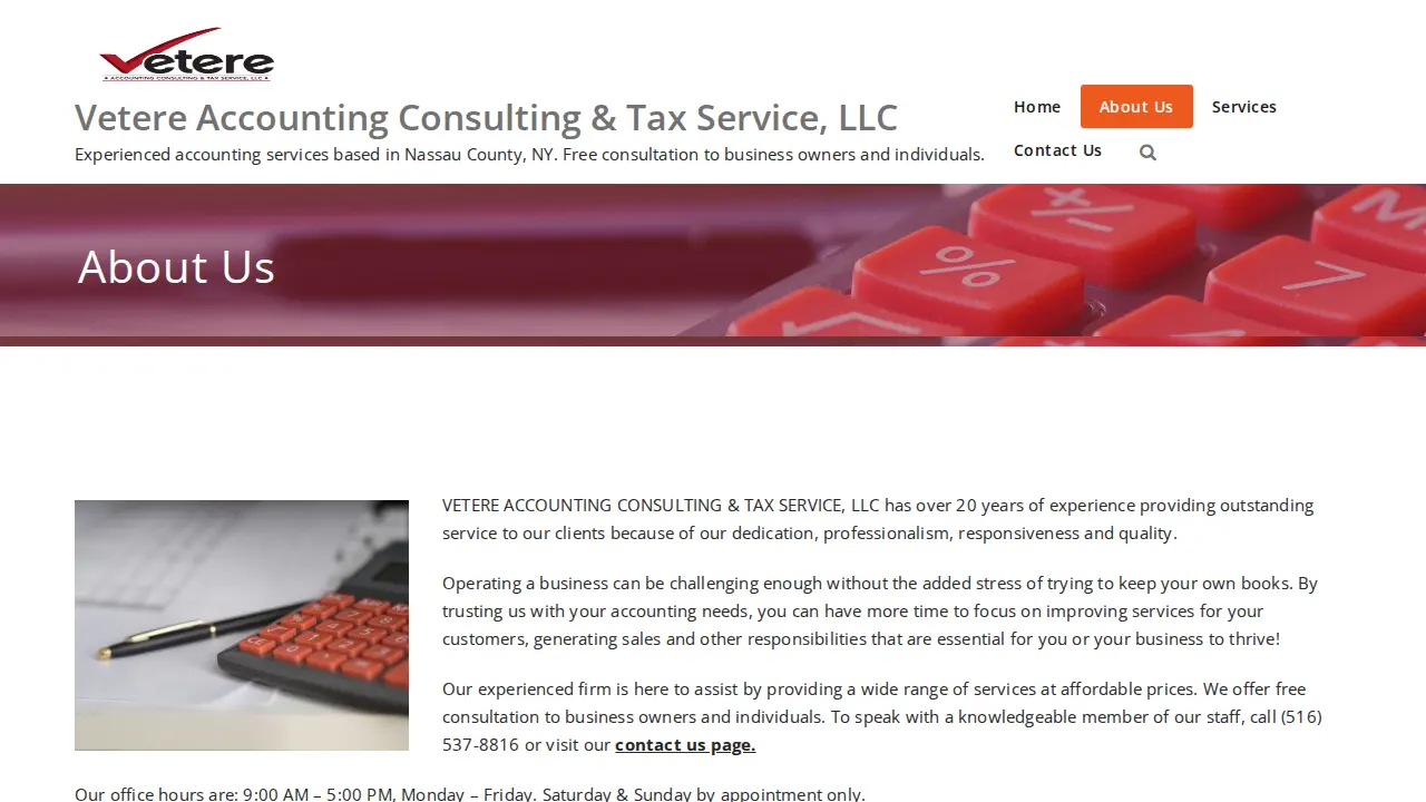 Vetere Accounting Consulting Tax Service LLC page