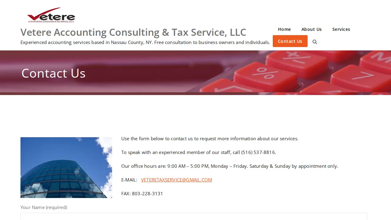 Vetere Accounting Consulting Tax Service LLC page