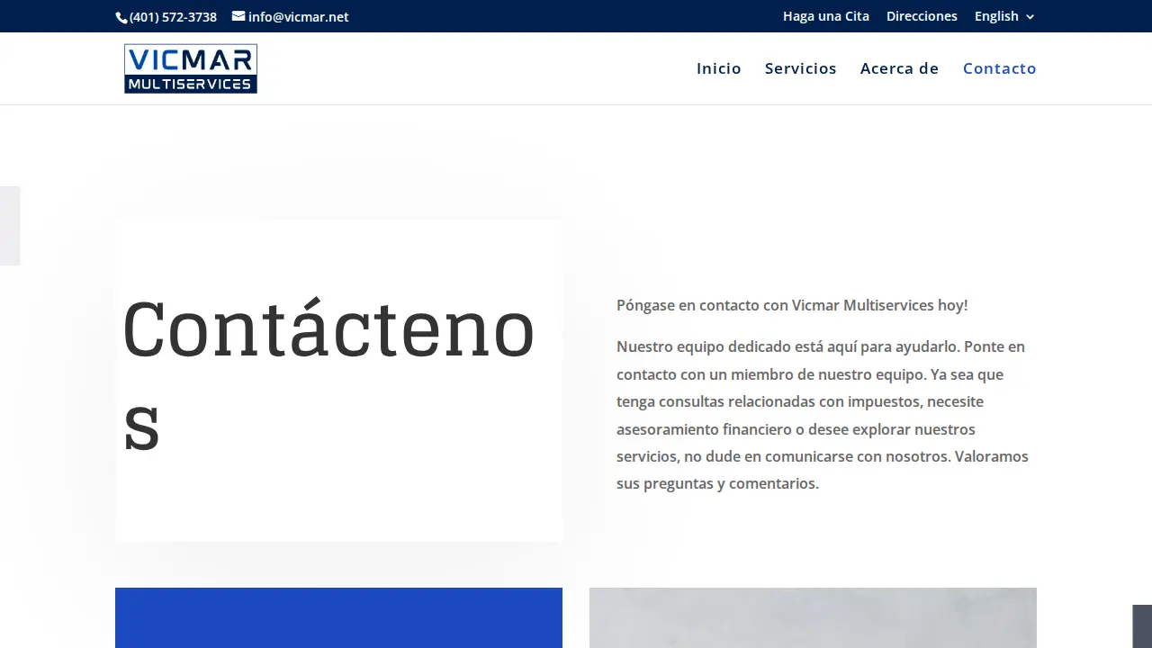 VICMAR MULTISERVICES INC. page