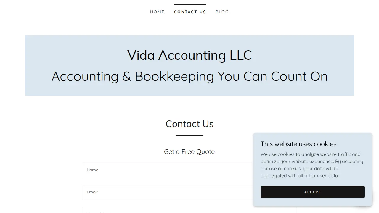 Vida Accounting, LLC page